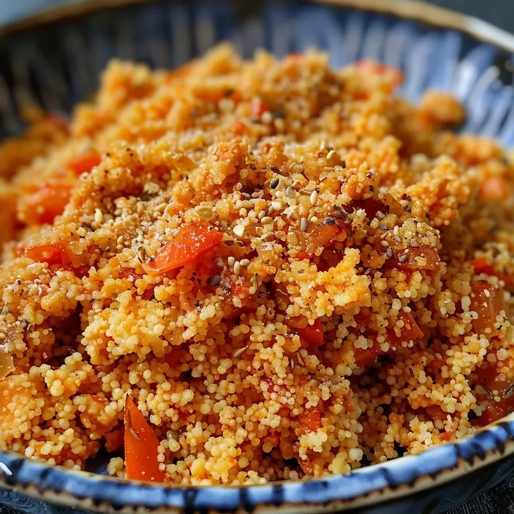 Juicy, vibrant peppers showcasing a mixture of lentils and creamy goat cheese.