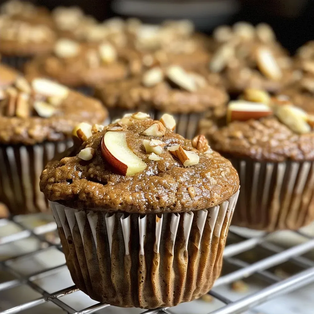 Side angle of freshly baked muffins showcasing a soft, fluffy interior.