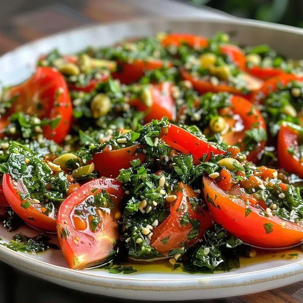 Close-up view of juicy Grüne Bohnen Mediterranean dish with vegetables.