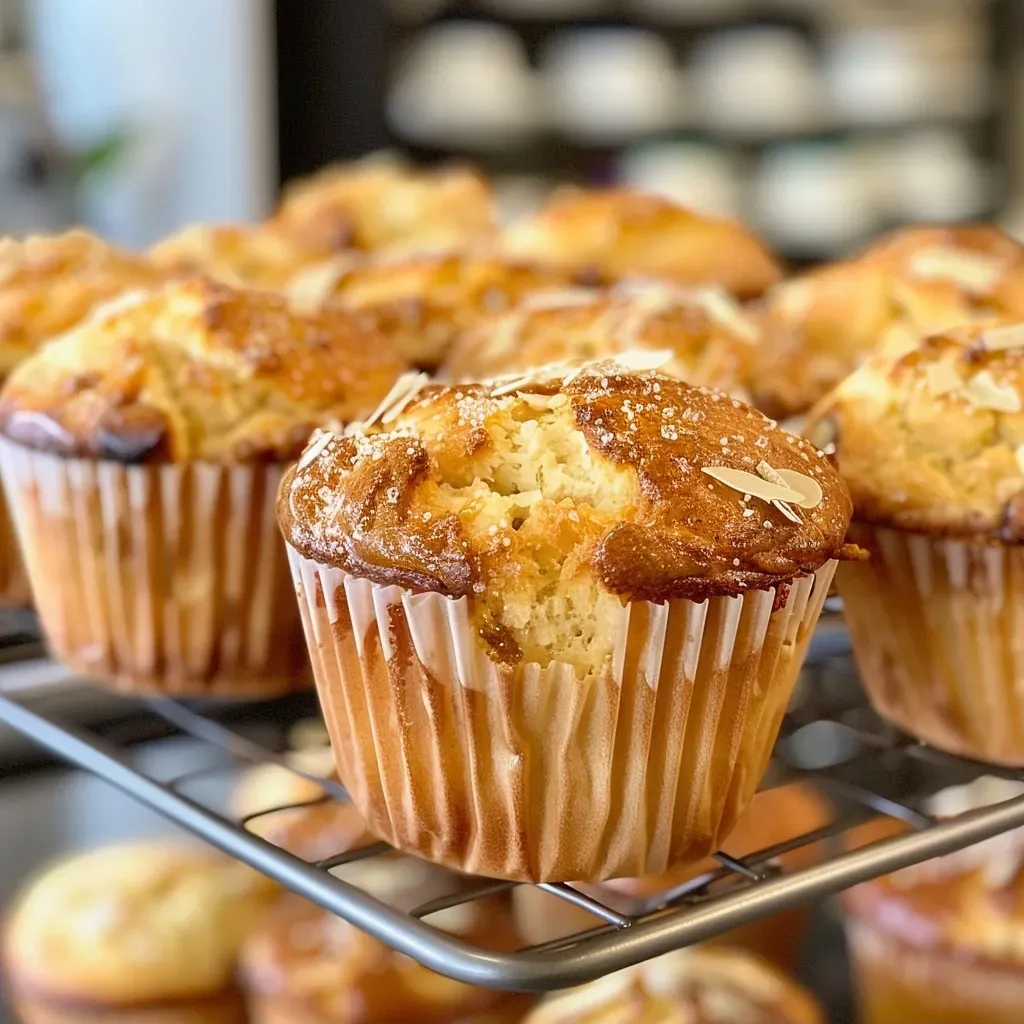 A close-up view of juicy Gurken-Muffins with a soft texture and vibrant green cucumber bits.