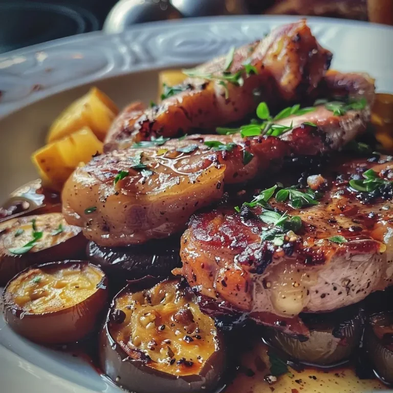Genussvolle Grillmomente: Hackfleischspiessli mit Auberginen Juicy meat skewers with grilled eggplant on a wooden plate.