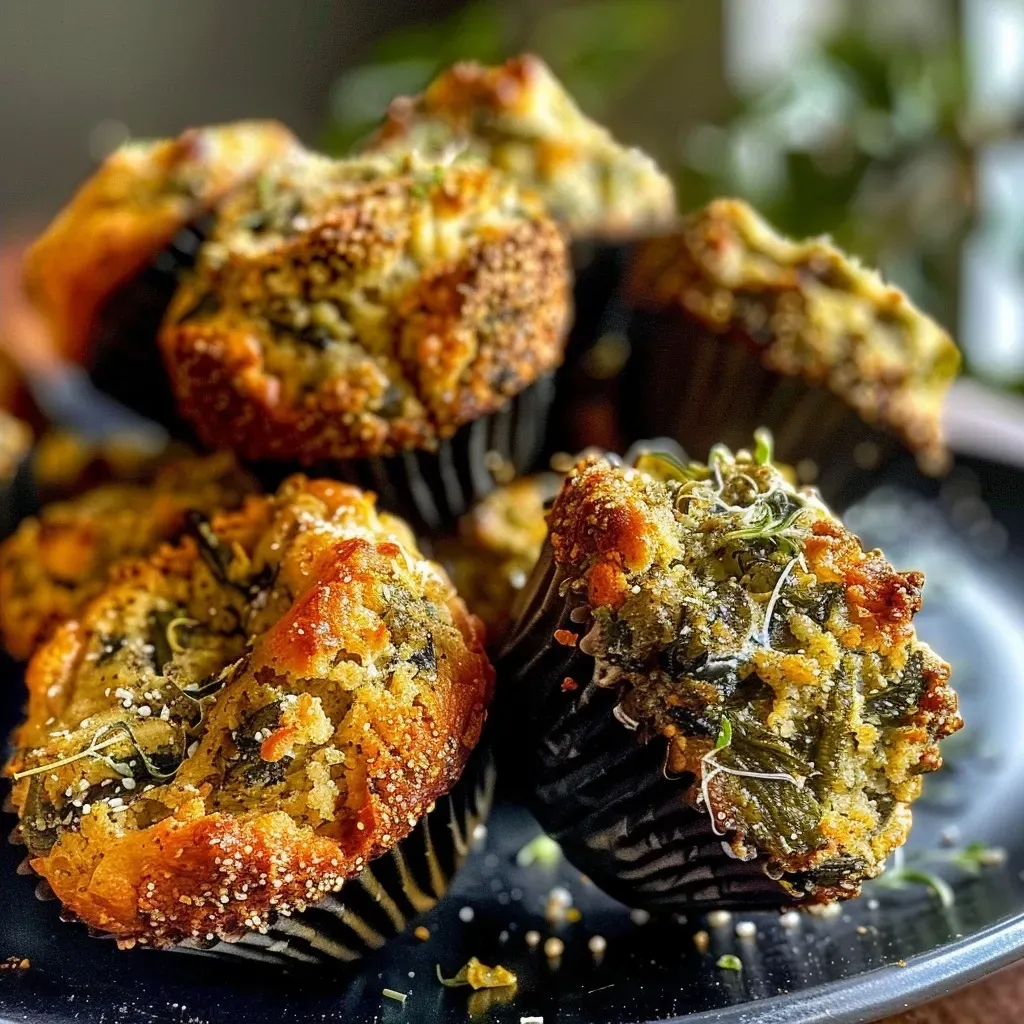 Side photo showing delicious vegan mini muffins on a wooden table.