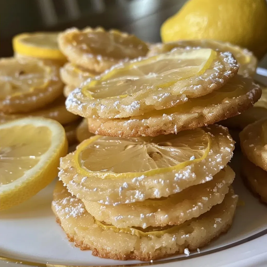 Side view of freshly baked lemon cookies drizzled with lemon glaze.