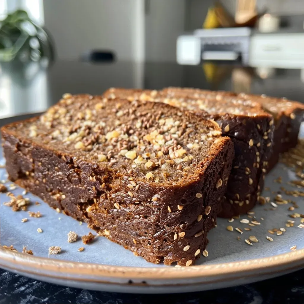 Side view of golden-brown Protein Fladenbrot filled with meat and vegetables.