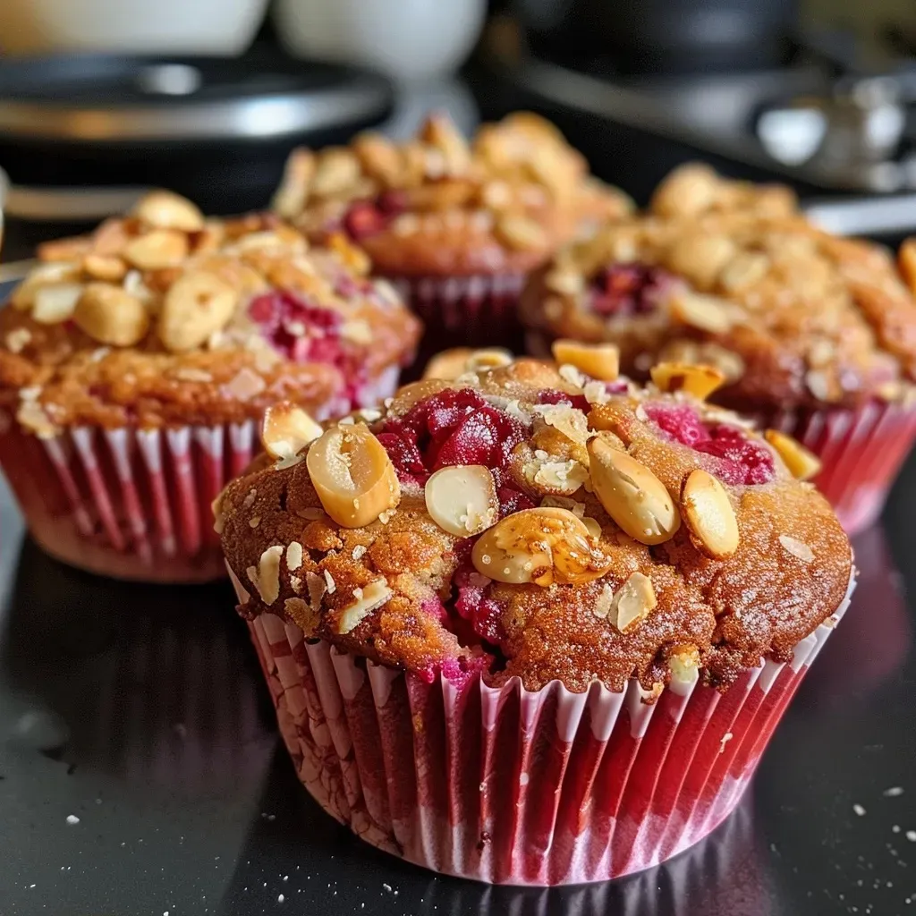 Detailed view of a Rote Bete Muffin, highlighting its moist surface and crumb structure.