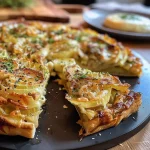 Side view of baked fennel topped with mozzarella and parmesan cheese.