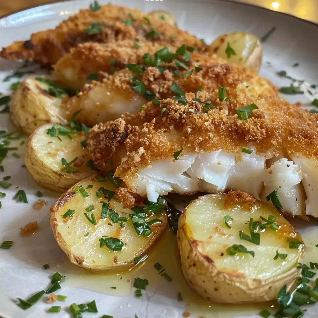 Side view of golden-brown Fischstäbchen arranged neatly on a wooden board.