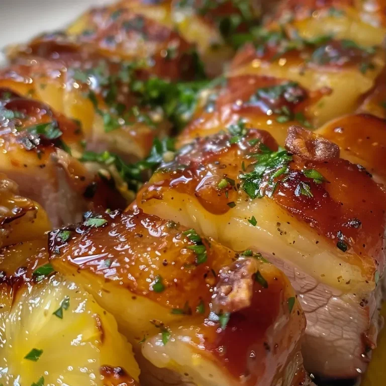 Close-up view of juicy Hähnchen Süßsauer on a plate with colorful vegetables.