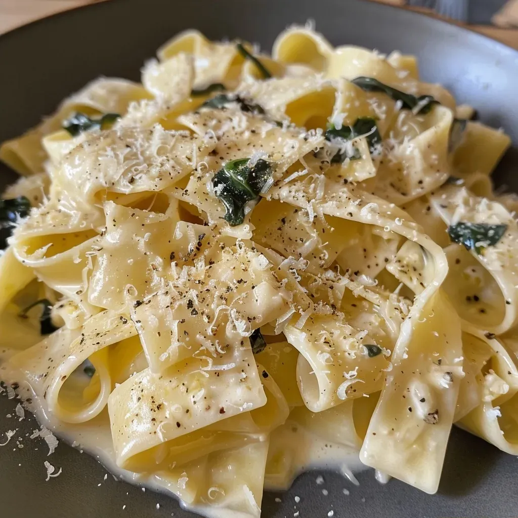 A beautifully plated dish of Kürbis-Salbei-Pasta with a creamy texture, featuring hints of sage and garlic.