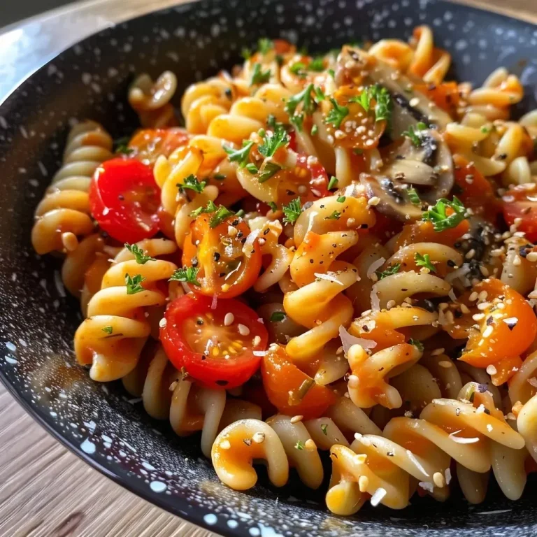 A close-up of creamy butternut squash pasta garnished with walnuts and parmesan.
