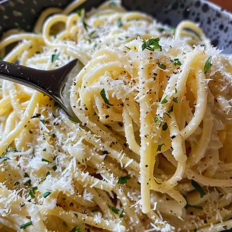Close-up view of a vibrant Italian pasta dish with eggs and herbs.